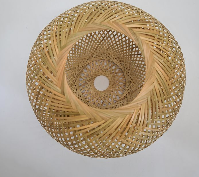 Luxury Handmade Asian Style Rattan Basket Light – Nature-Inspired Bamboo Pendant Lamp for Boho Decor