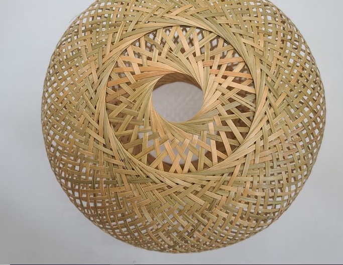Luxury Handmade Asian Style Rattan Basket Light – Nature-Inspired Bamboo Pendant Lamp for Boho Decor