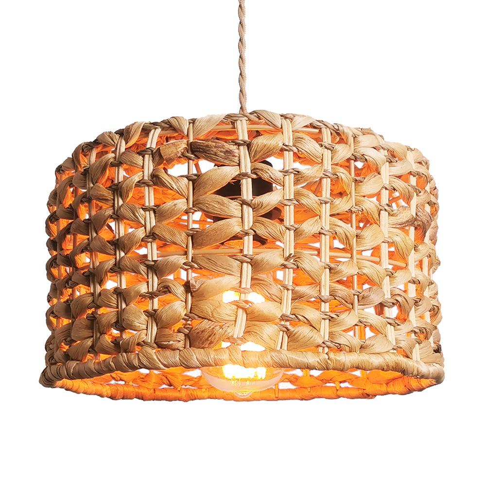 Handmade Bamboo Rattan Pendant Light – Wicker Woven Boho Ceiling Lamp for Dining Room, Kitchen Island, Living Room & Patio