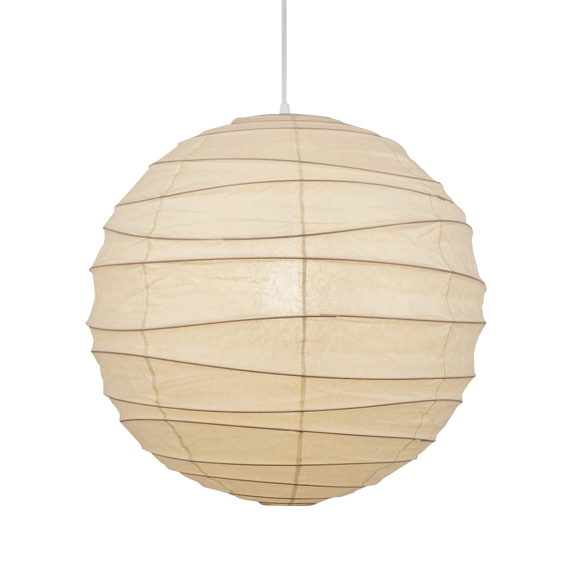 Japanese Rice Paper Pendant Lamp - Round Paper Lantern Ceiling Light