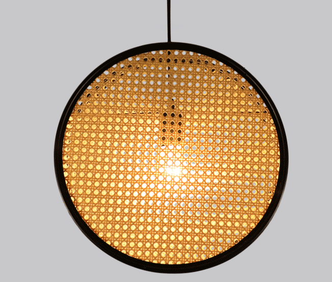 Artisan Eco-Friendly Handmade Boho Bamboo Woven Pendant Light