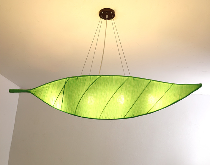 Boho Rattan Fabric Pendant Light - Handmade Wicker Bamboo Ceiling Lamp