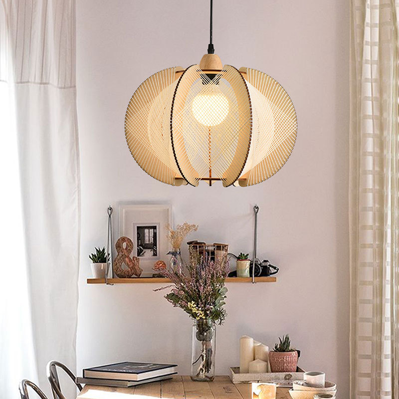 Nordic Wooden Pendant Light - Modern Minimalist Ceiling Lamp for Living Room, Dining Room, Bedroom