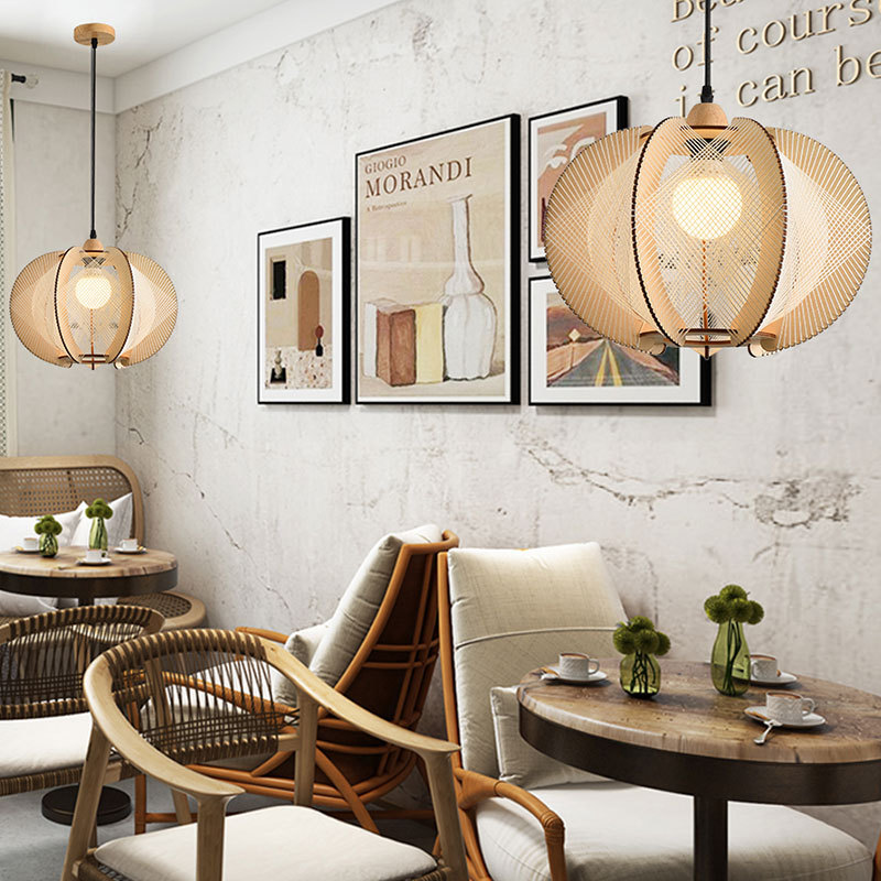 Nordic Wooden Pendant Light - Modern Minimalist Ceiling Lamp for Living Room, Dining Room, Bedroom