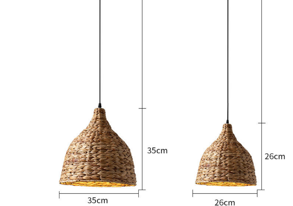 Handmade Seagrass Pendant Light – Natural Woven Lamp for Restaurant & Homestay