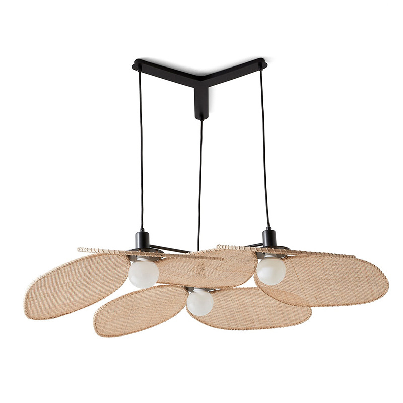 Natural Woven Bamboo Pendant Light – Handcrafted Boho Ceiling Lamp