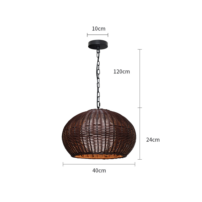 Modern Rattan Pendant Light - Natural Handwoven Hanging Lamp