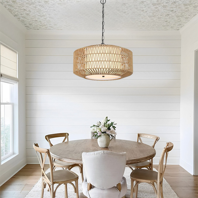 Rattan pendant light