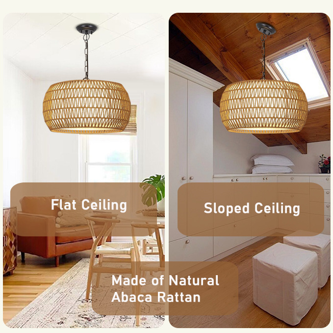 Rattan pendant light