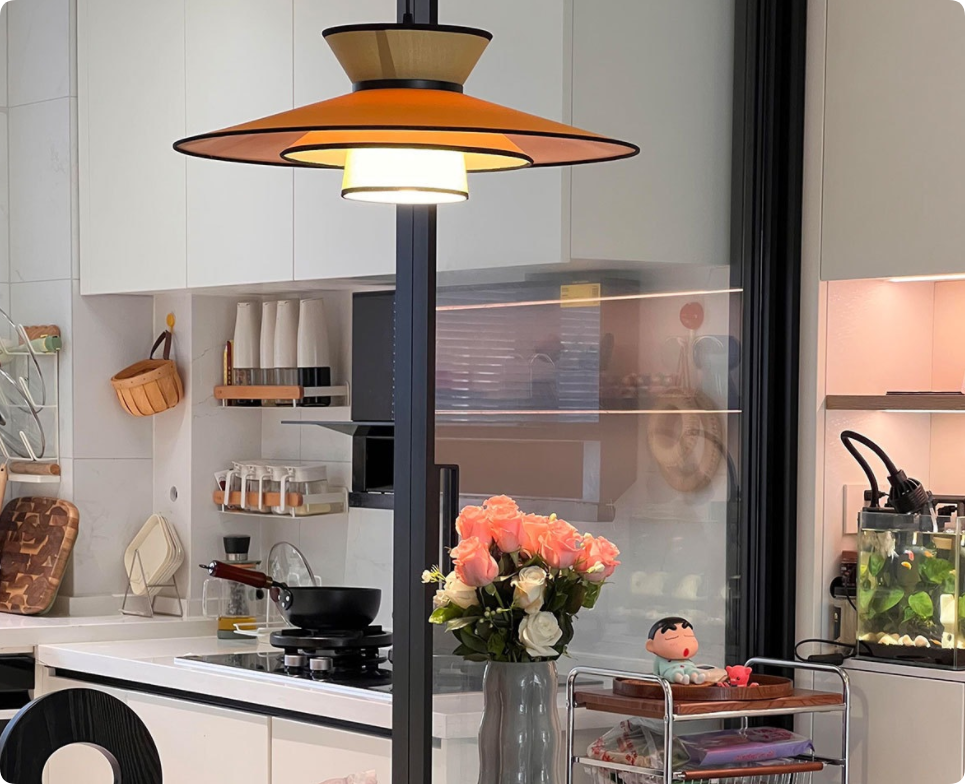 Handmade Woven Rattan Cone Pendant Light for Restaurant, Modern Natural Dining Room Hanging Lamp