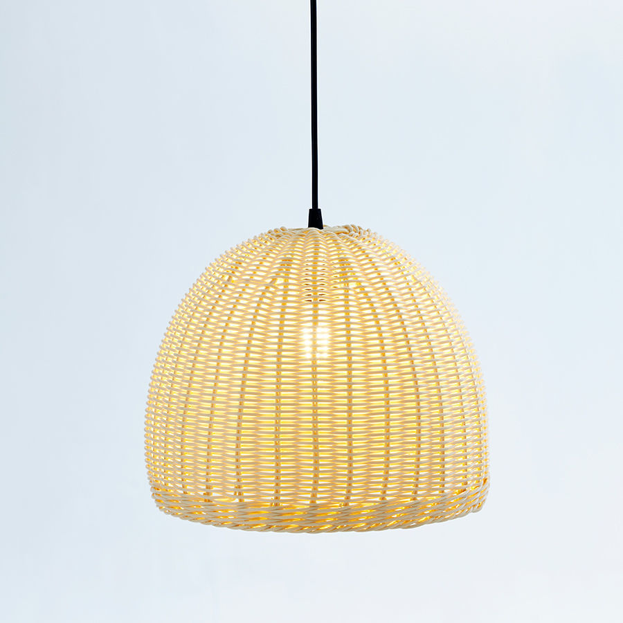 Handwoven Rattan Pendant Light Natural Bamboo Hanging Lamp Boho Ceiling Light Fixture