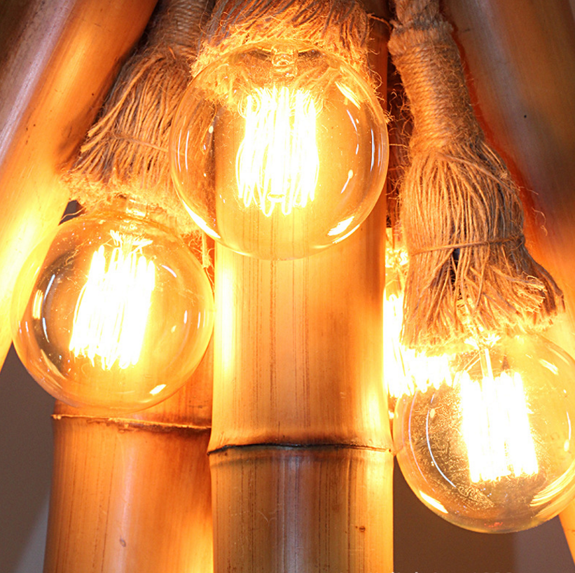 Handmade Bamboo Pendant Light for Hotels and Restaurants