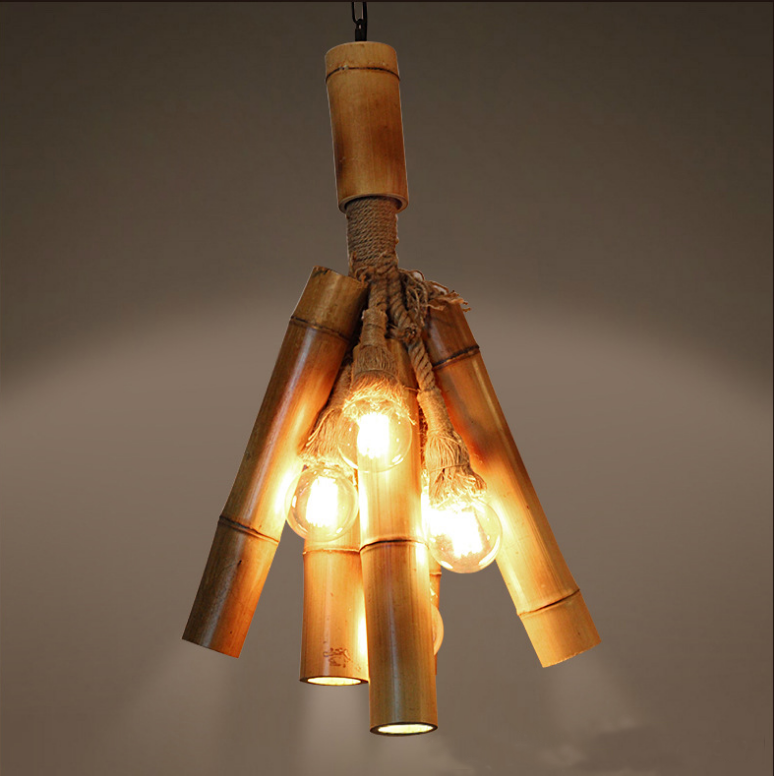 Handmade Bamboo Pendant Light for Hotels and Restaurants