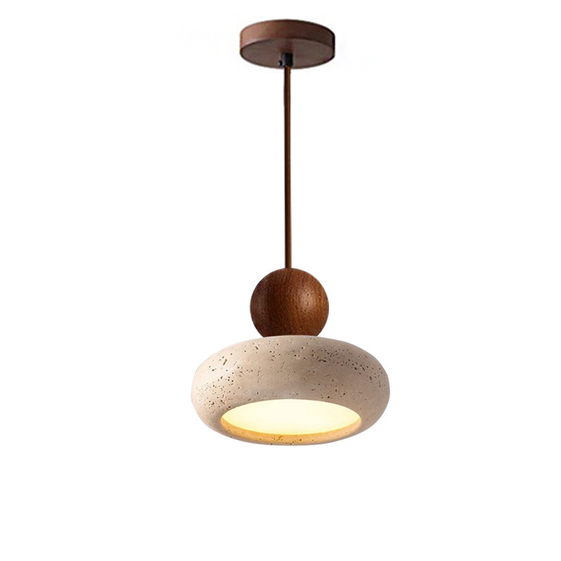 Modern Nordic Woven Pendant Light Wooden Ball Hanging Lamp