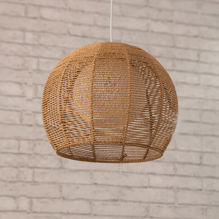 Natural Rattan Teardrop Pendant Light – Handwoven Cage Ceiling Lamp for Living Room & Cafe