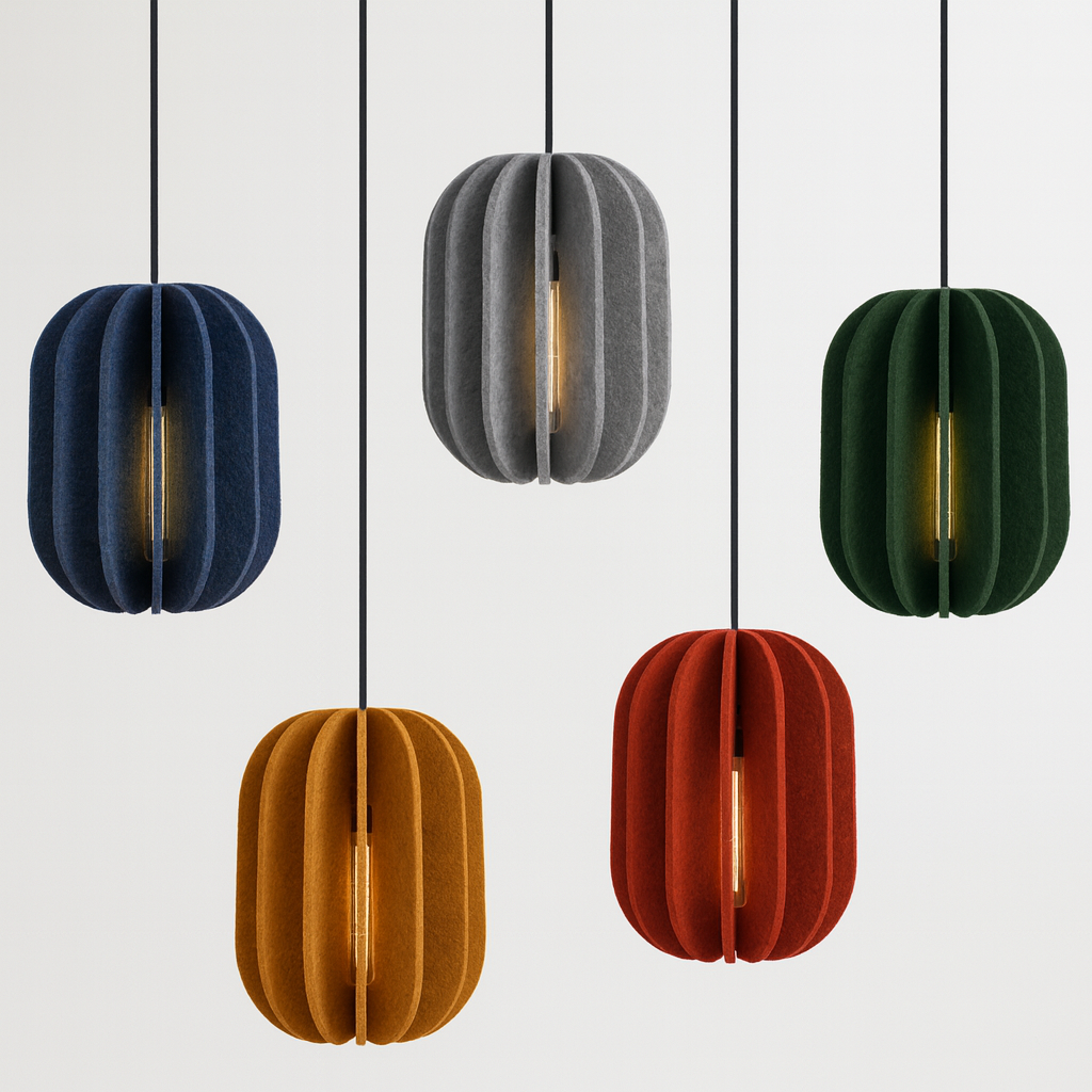 Colorful Felt Pendant Light - Nordic Minimalist Style Acoustic Decorative Lighting