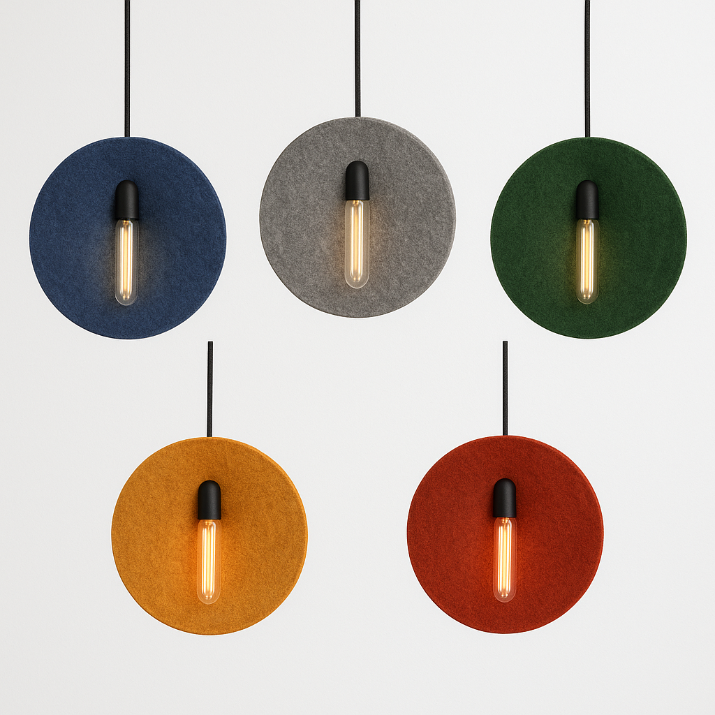 Colorful Felt Pendant Light - Nordic Minimalist Style Acoustic Decorative Lighting