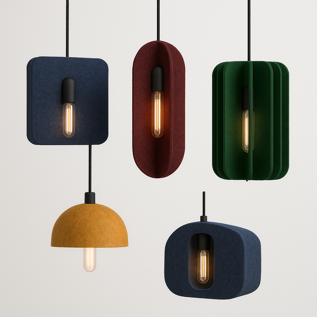 Colorful Felt Pendant Light - Nordic Minimalist Style Acoustic Decorative Lighting