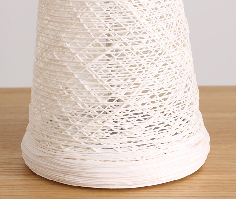 Handwoven Rattan Table Lamp – Rustic Natural Rope Desk Light for Bedroom, Living Room, Nightstand – Boho Wicker Lighting Décor