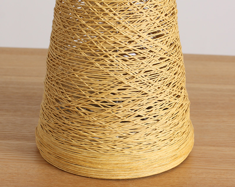Handwoven Rattan Table Lamp – Rustic Natural Rope Desk Light for Bedroom, Living Room, Nightstand – Boho Wicker Lighting Décor