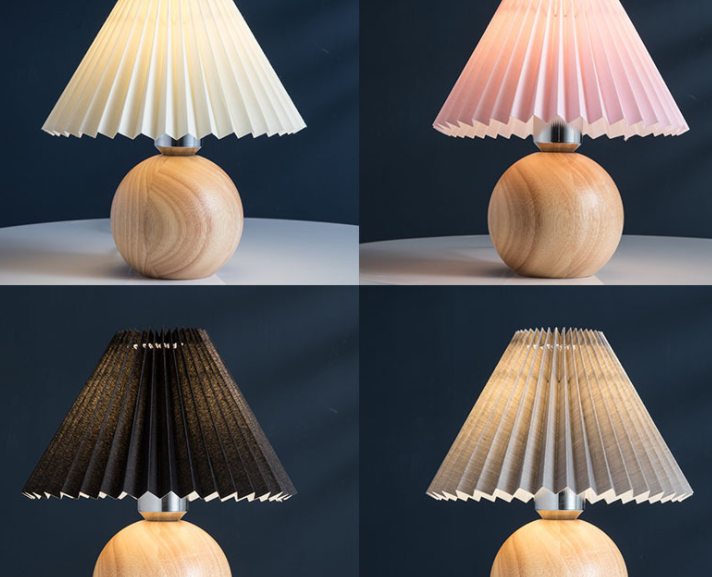 Modern Minimalist Solid Wood Table Lamp – Creative Bedside Night Light for Bedroom & Study Room