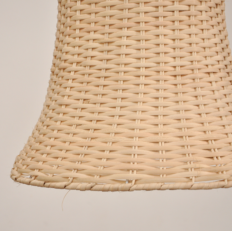 Handwoven Rattan Pendant Light – Bell Shape Ceiling Lamp for Restaurant & Commercial Spaces