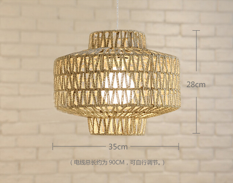 Handwoven Rattan Pendant Light Fixture – 3-Light Natural Wicker Hanging Lamp for Dining Room or Kitchen