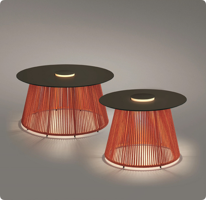 Outdoor Rope Woven Table Lamp - Modern LED Patio Light for Garden & Hotel Projects