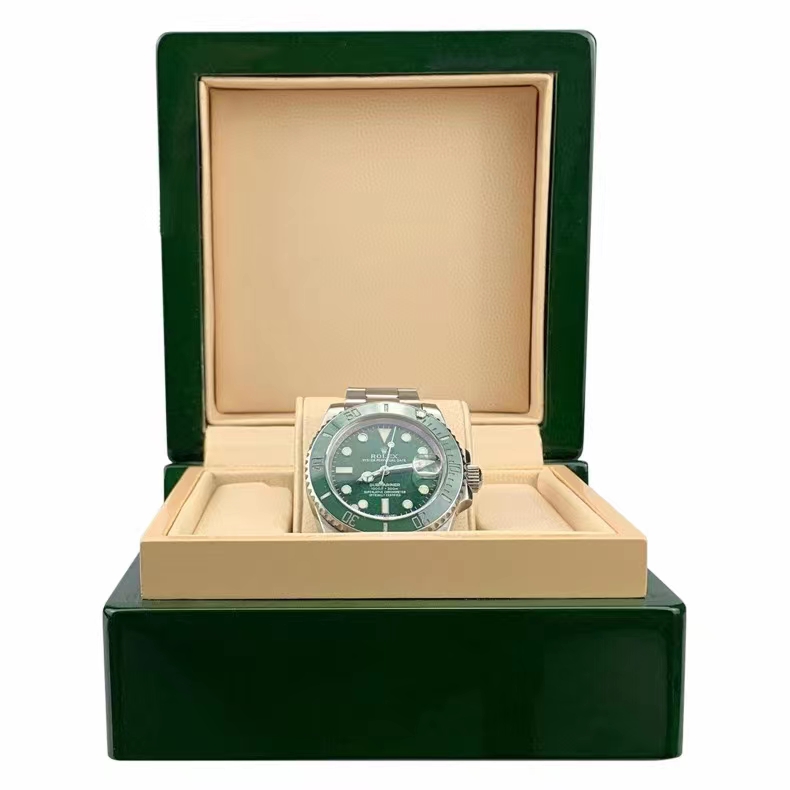 Green Color Premium Wood Box With Lid Watch Organizer