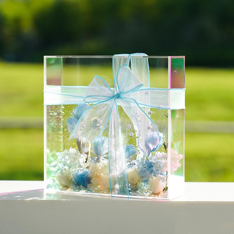 Love eternal flower rose romantic acrylic boxes for flowers