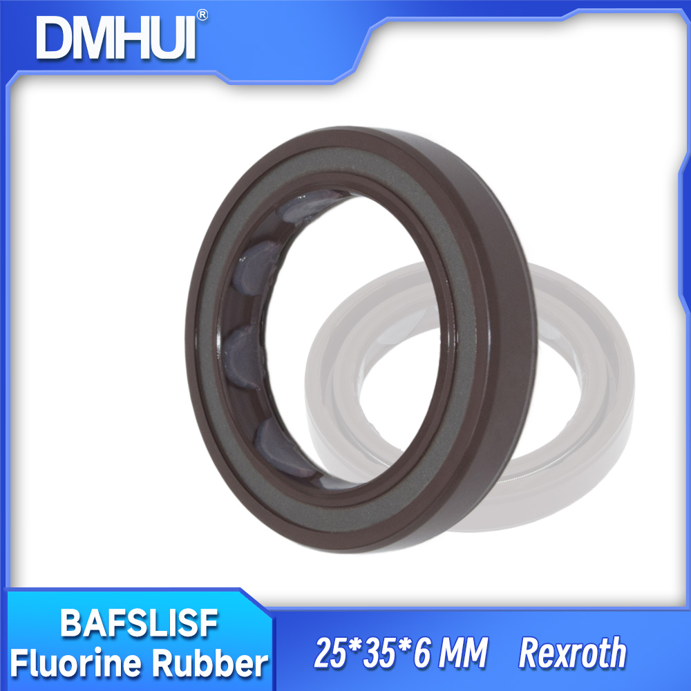 25*35*6mm FKM Rubber Radial Shaft Oil Seal BAFSLSF Type Double Lip High Pressure Seal for Hydraulic Pump and Motor