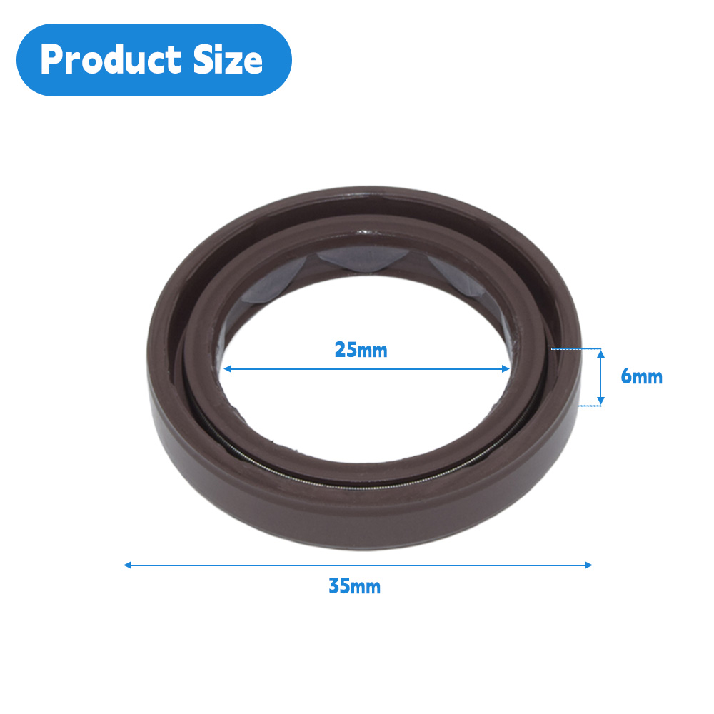 25*35*6mm FKM Rubber Radial Shaft Oil Seal BAFSLSF Type Double Lip High Pressure Seal for Hydraulic Pump and Motor