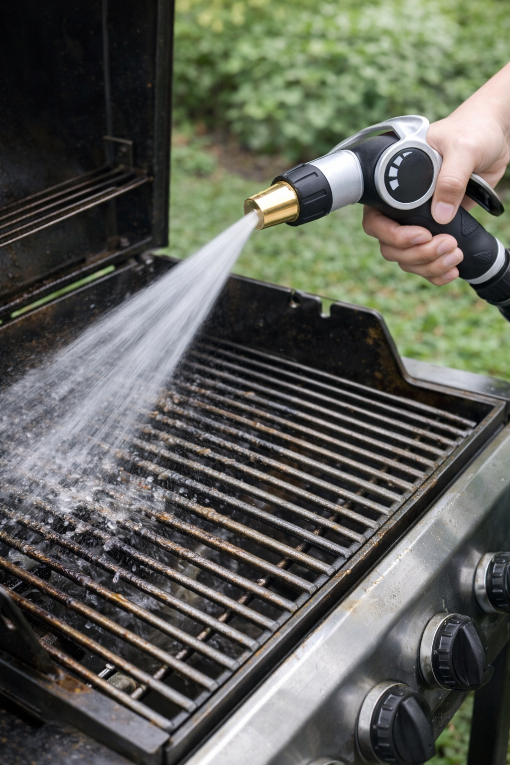 Heavy-Duty Brass Tip BBQ Grease Removal Water Nozzle