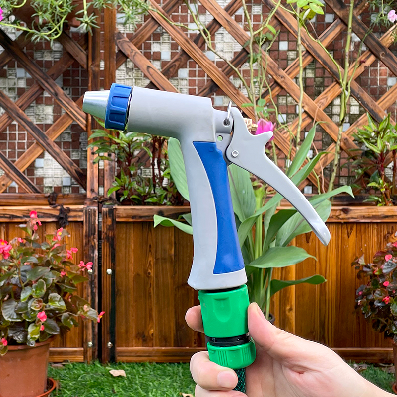 Garden Sprayer with Adjustable Patterns, Ergonomic Water Spray Gun, Leak-proof Nozzle for Garden & Cleaning