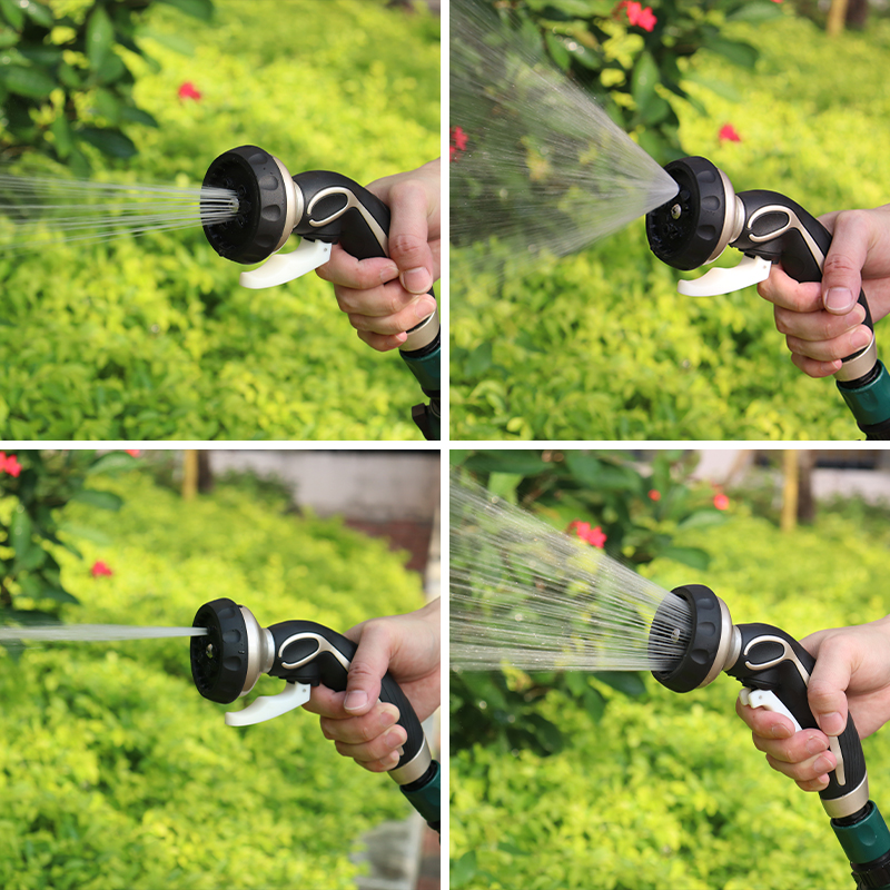 Multi-Function Garden Hose Nozzle with 9 Spray Patterns – Heavy-Duty Watering Spray Gun