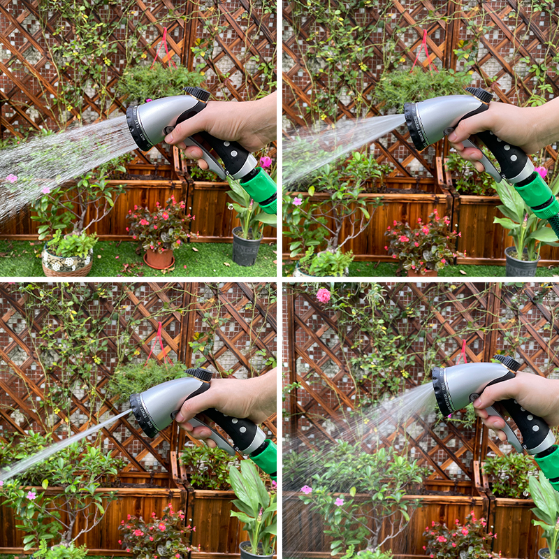 Multi-pattern Adjustable Garden Hose Nozzle with 10 Spray Settings and Comfort Grip