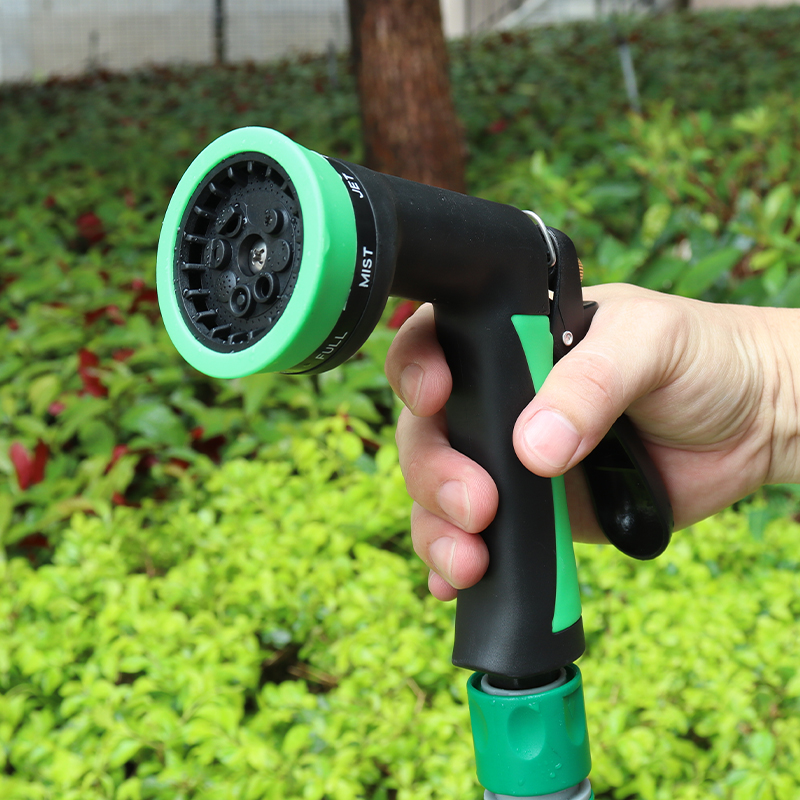 Multi-pattern Garden Sprayer Nozzle, 8 Adjustable Spray Modes, Ergonomic Water Hose Attachment