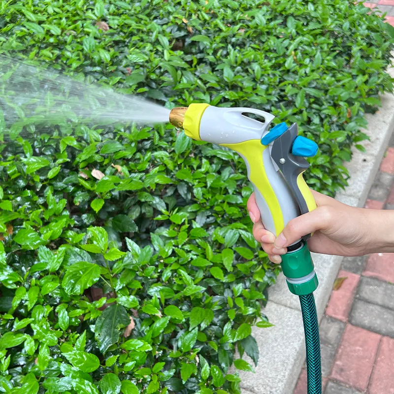 Water Spray Nozzle with Ergonomic Non-slip Handle, Brass Adjustable Jet for Garden and Car Wash