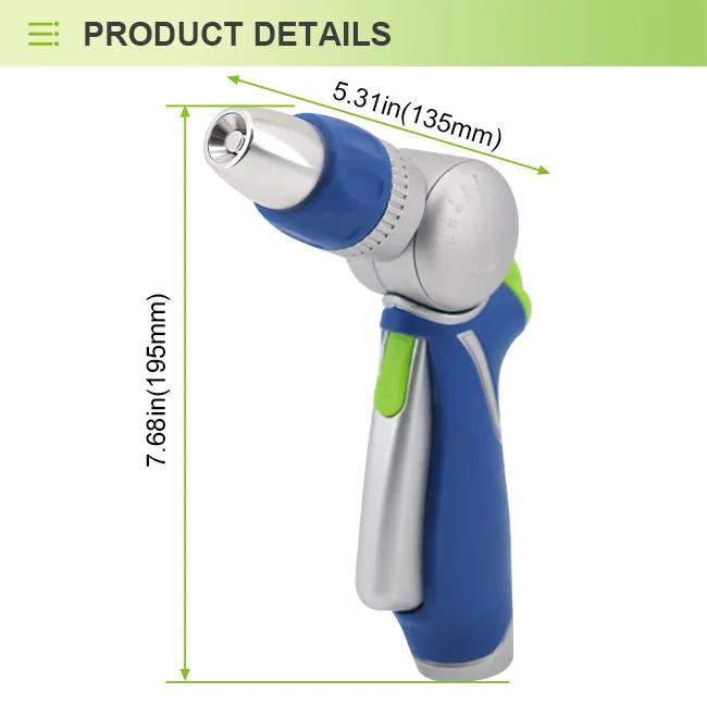 Adjustable Hose Nozzle – Jet Stream Spray Gun, Ergonomic Pistol Grip, Multi-Mode