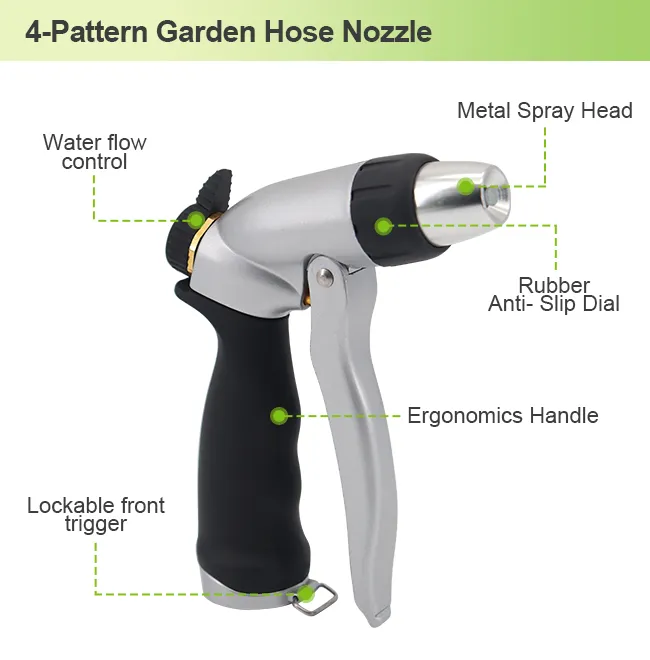Adjustable Pattern Hose Nozzle - Ergonomic, Durable, Multi-Function Watering Tool