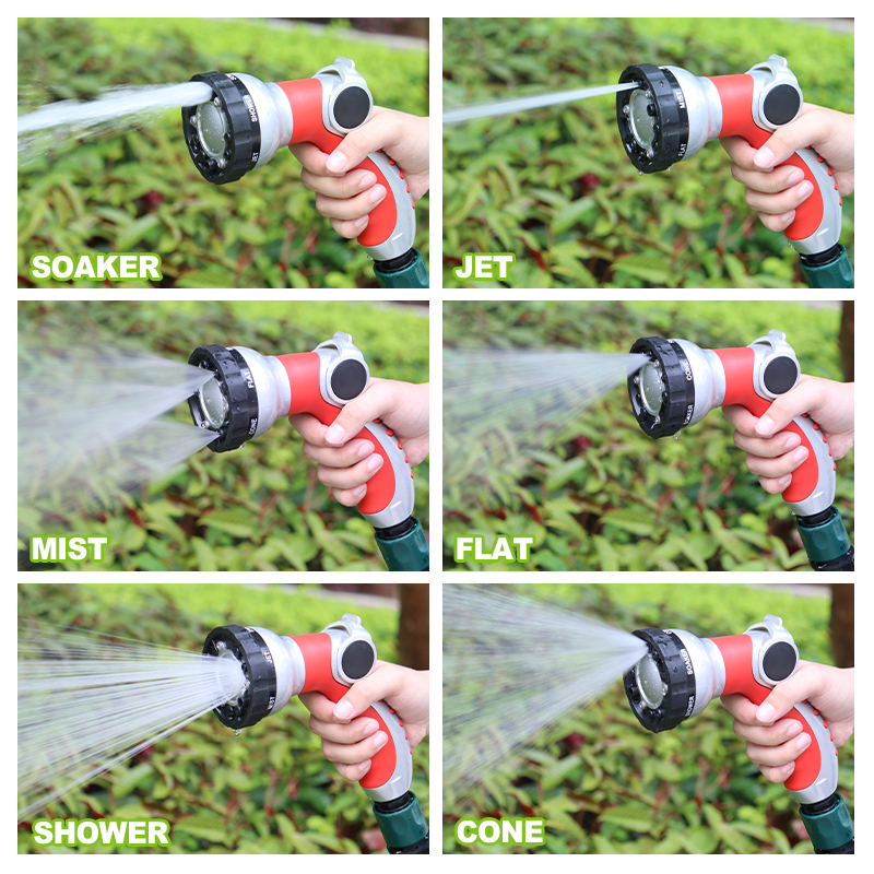Antibacterial BBQ Cleaning Spray Gun Adjustable High Pressure Hose Nozzle
