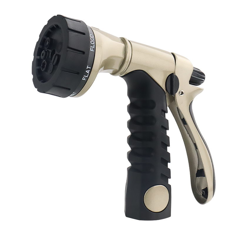 Heavy-Duty Adjustable Garden Hose Nozzle with 8 Spray Patterns