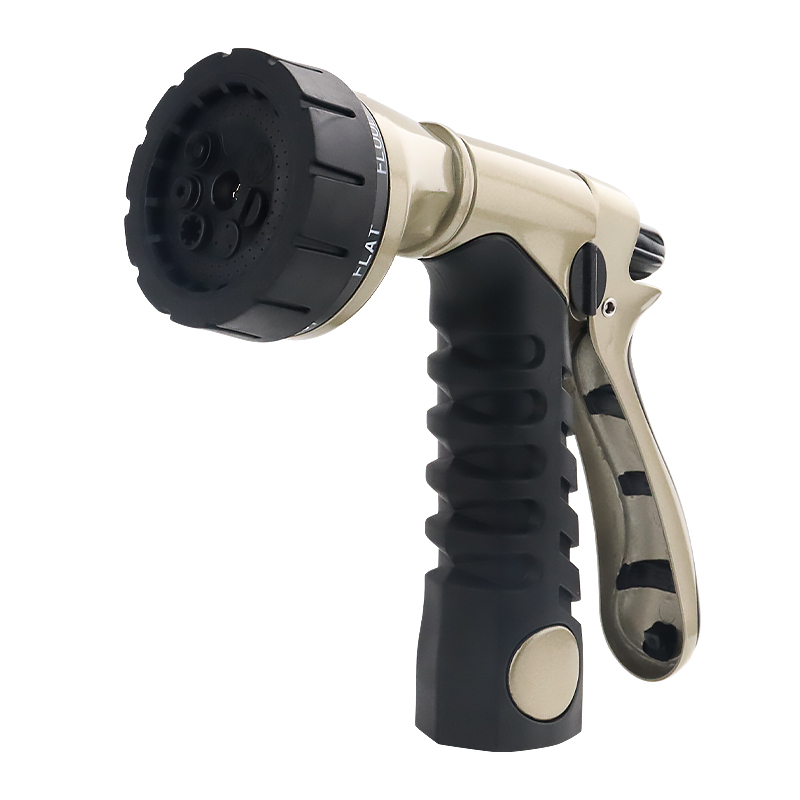 Heavy-Duty Adjustable Garden Hose Nozzle with 8 Spray Patterns