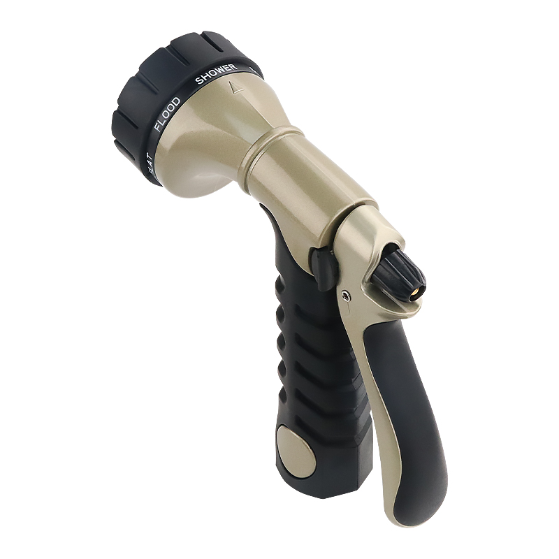 Heavy-Duty Adjustable Garden Hose Nozzle with 8 Spray Patterns