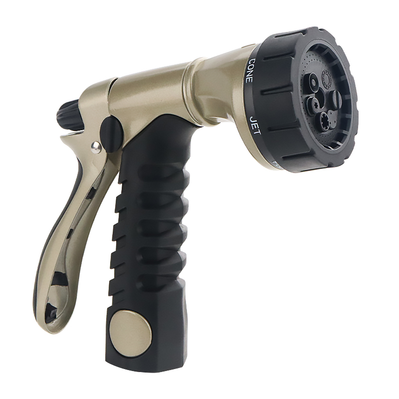 Heavy-Duty Adjustable Garden Hose Nozzle with 8 Spray Patterns