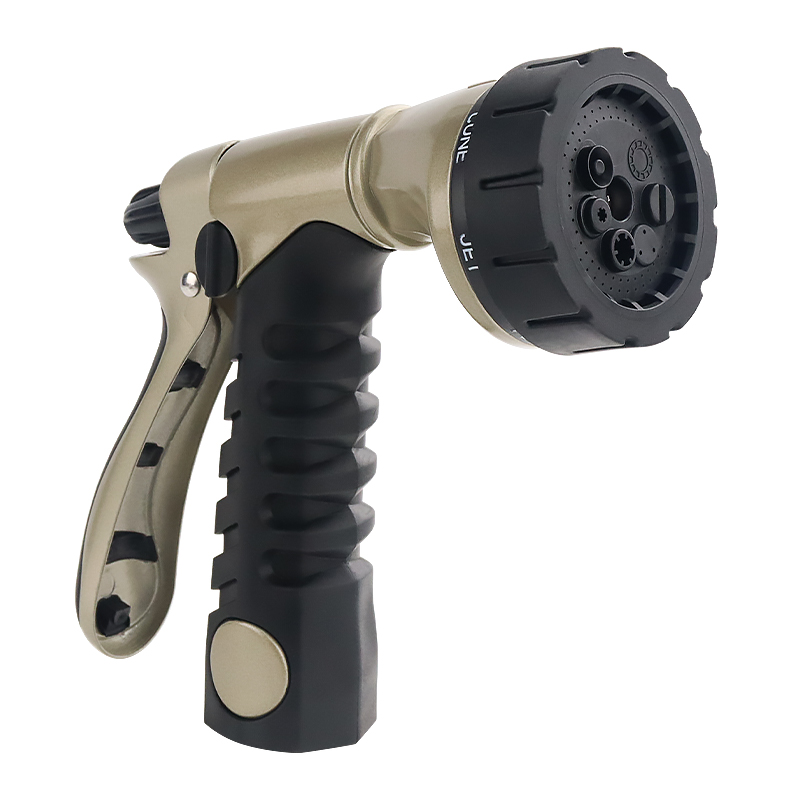 Heavy-Duty Adjustable Garden Hose Nozzle with 8 Spray Patterns