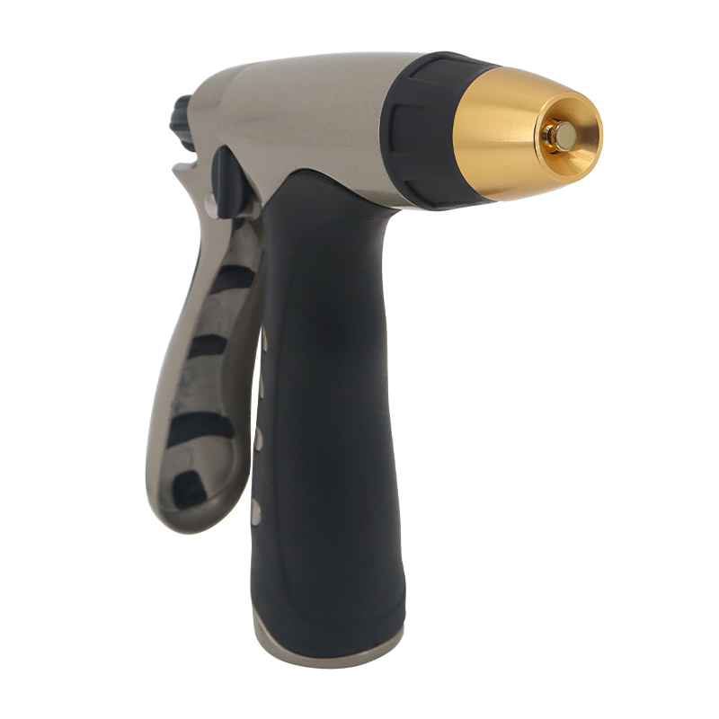 Easy-Grip High-Pressure Garden Hose Nozzle with Metal Head