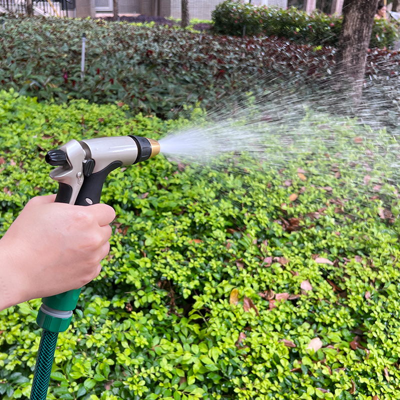 Easy-Grip High-Pressure Garden Hose Nozzle with Metal Head