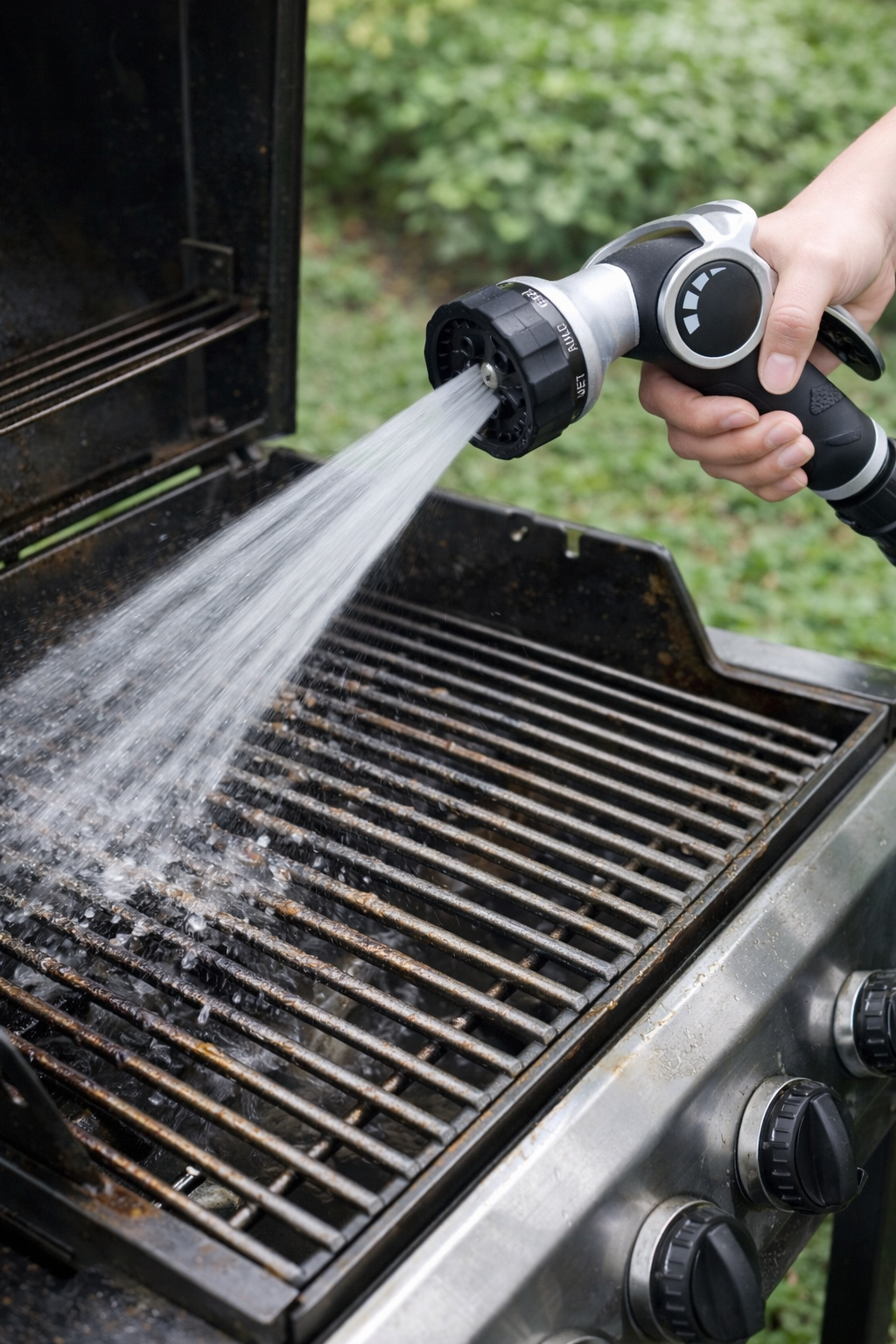 Easy Pull Ergonomic BBQ Water Spray Gun Hose Nozzle