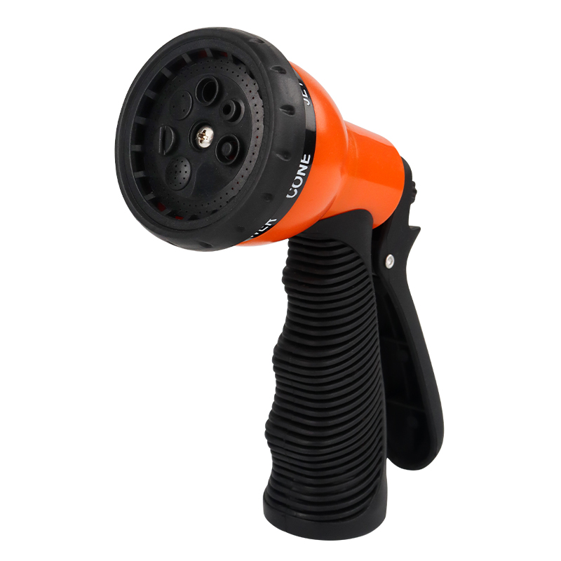 7-Pattern Flexible Watering Nozzle, Heavy Duty Adjustable Garden Hose Spray Gun for Outdoor Use